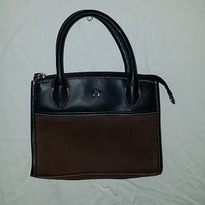 Etienne Aigner Mini Purse Brown Leather & Canvas